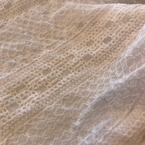 Blu Pepper | Cold Shoulder Lace Sleeve Lined Shirt - Picture 8 of 8